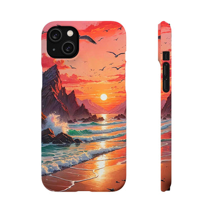 Seagull Sunset Art Snap Case - Colorwink