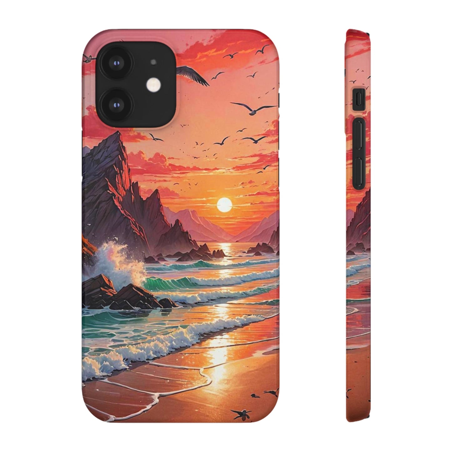 Seagull Sunset Art Snap Case - Colorwink