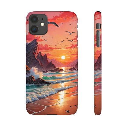 Seagull Sunset Art Snap Case - Colorwink