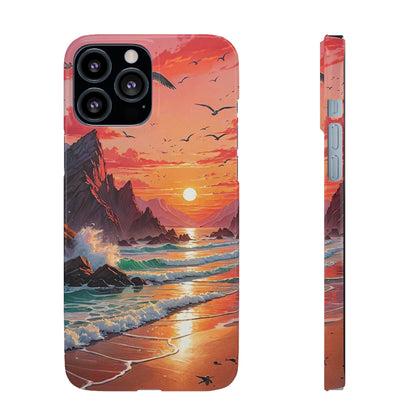 Seagull Sunset Art Snap Case - Colorwink