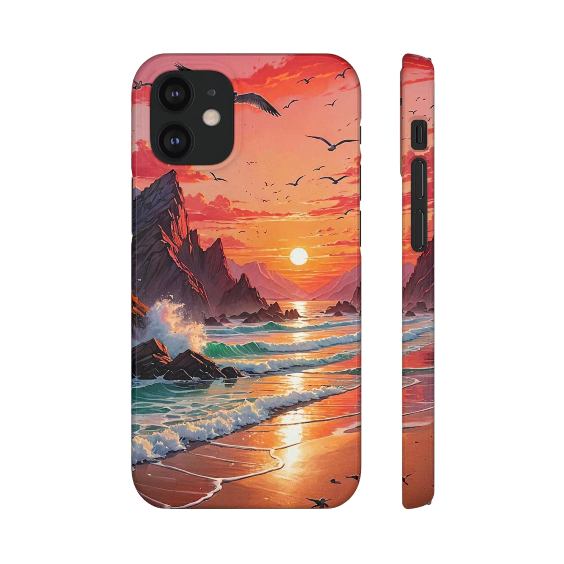 Seagull Sunset Art Snap Case - Colorwink