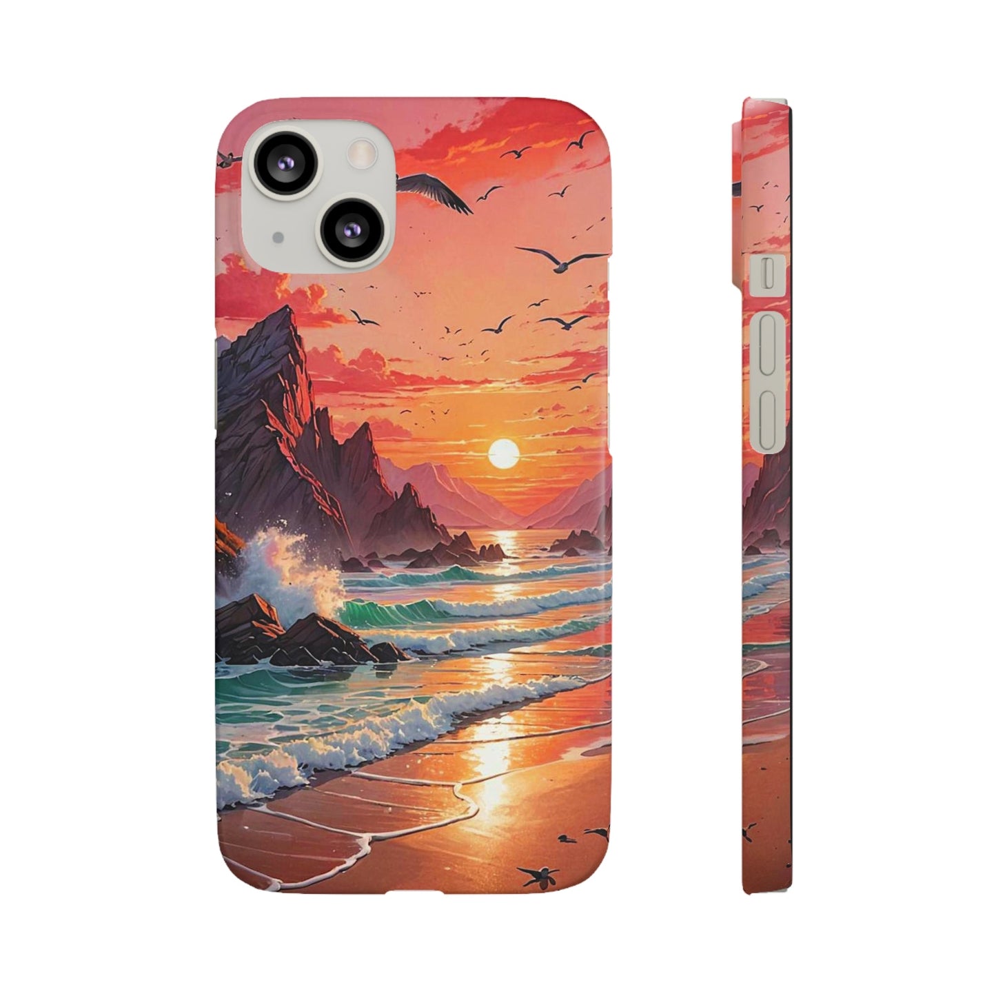 Seagull Sunset Art Snap Case - Colorwink