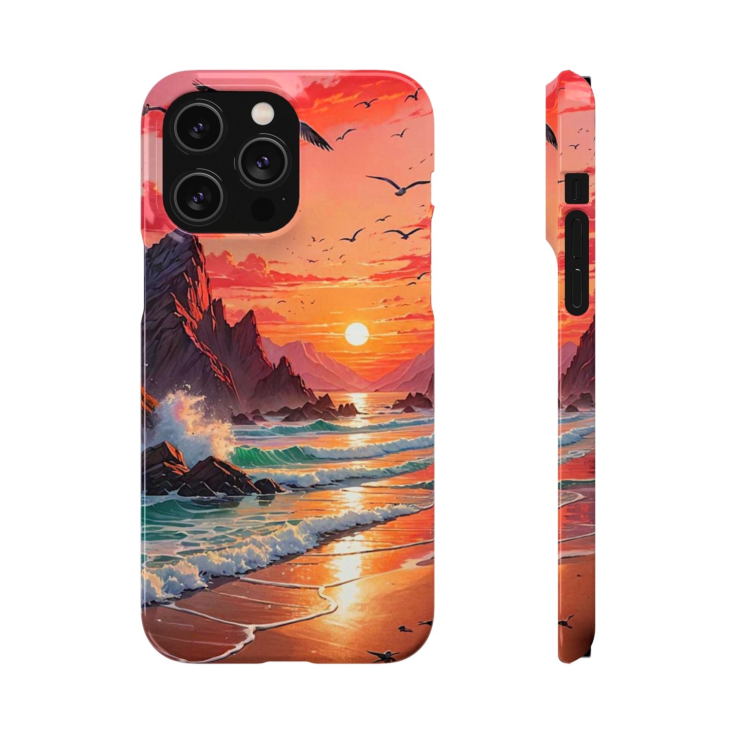 Seagull Sunset Art Snap Case - Colorwink