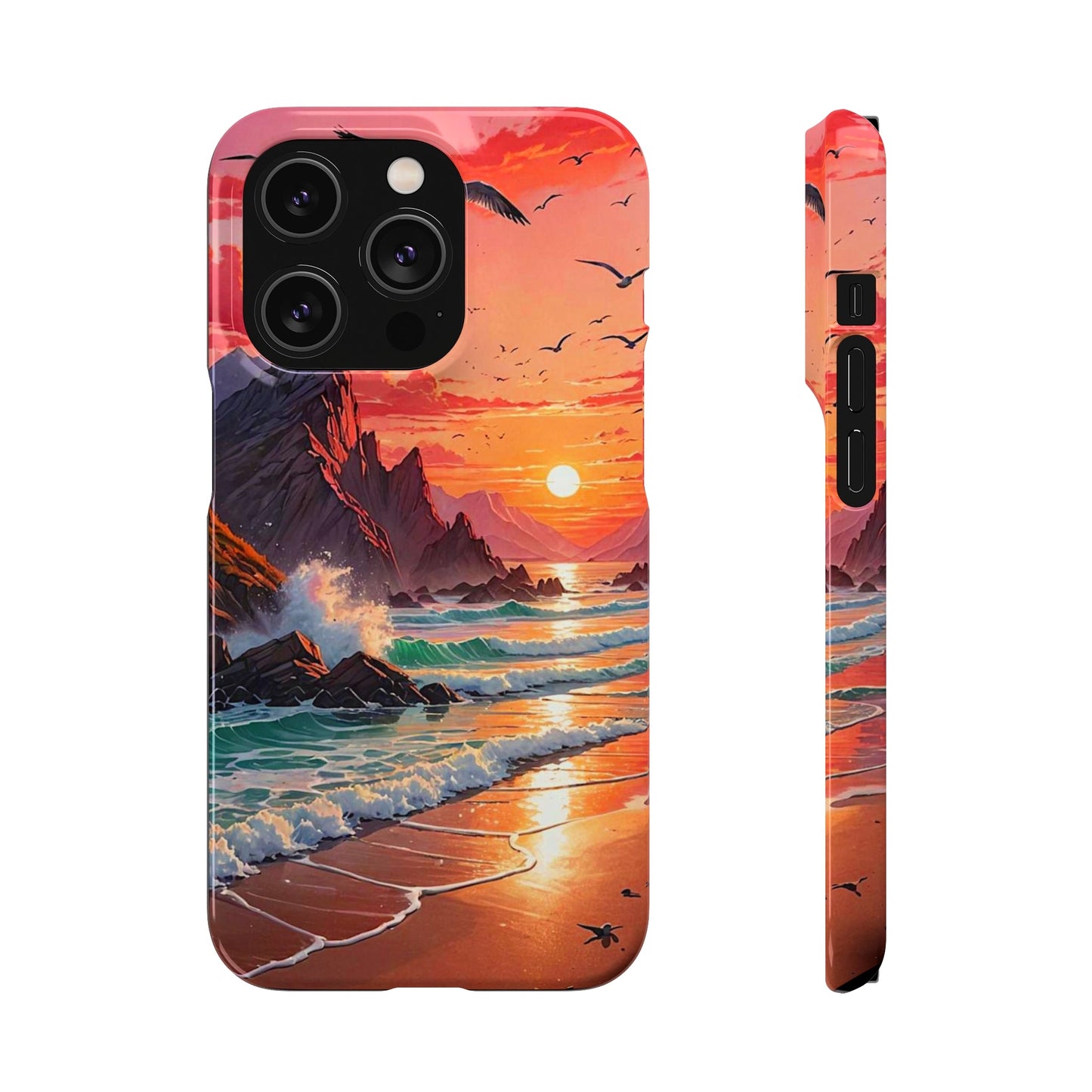 Seagull Sunset Art Snap Case - Colorwink