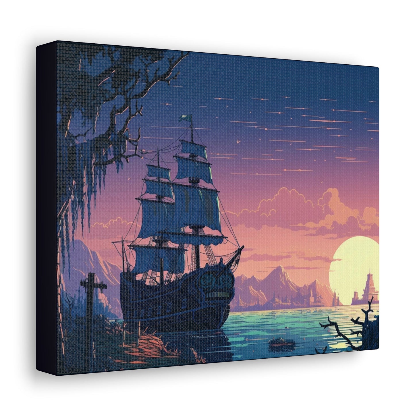 Ship Art Sky View Canvas - Colorwink