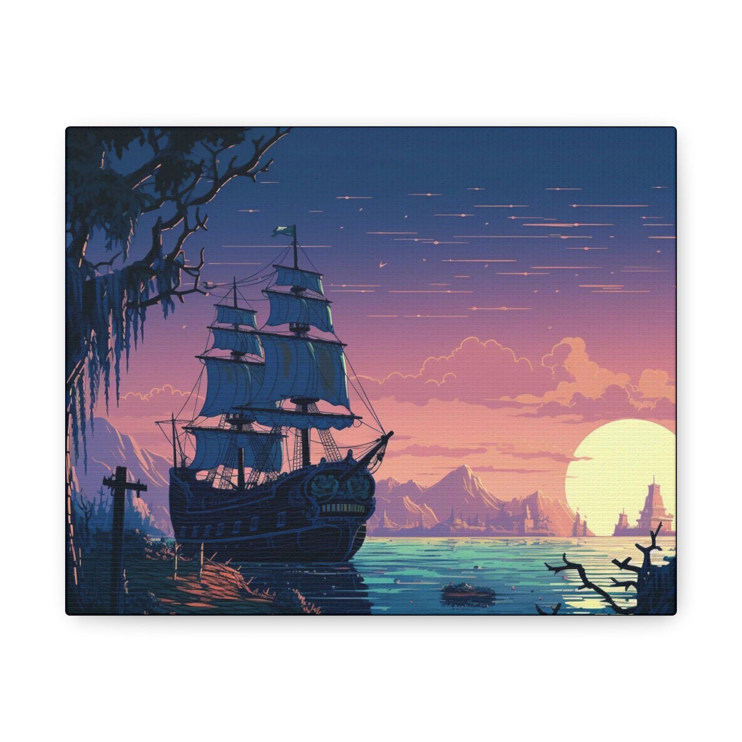 Ship Art Sky View Canvas - Colorwink