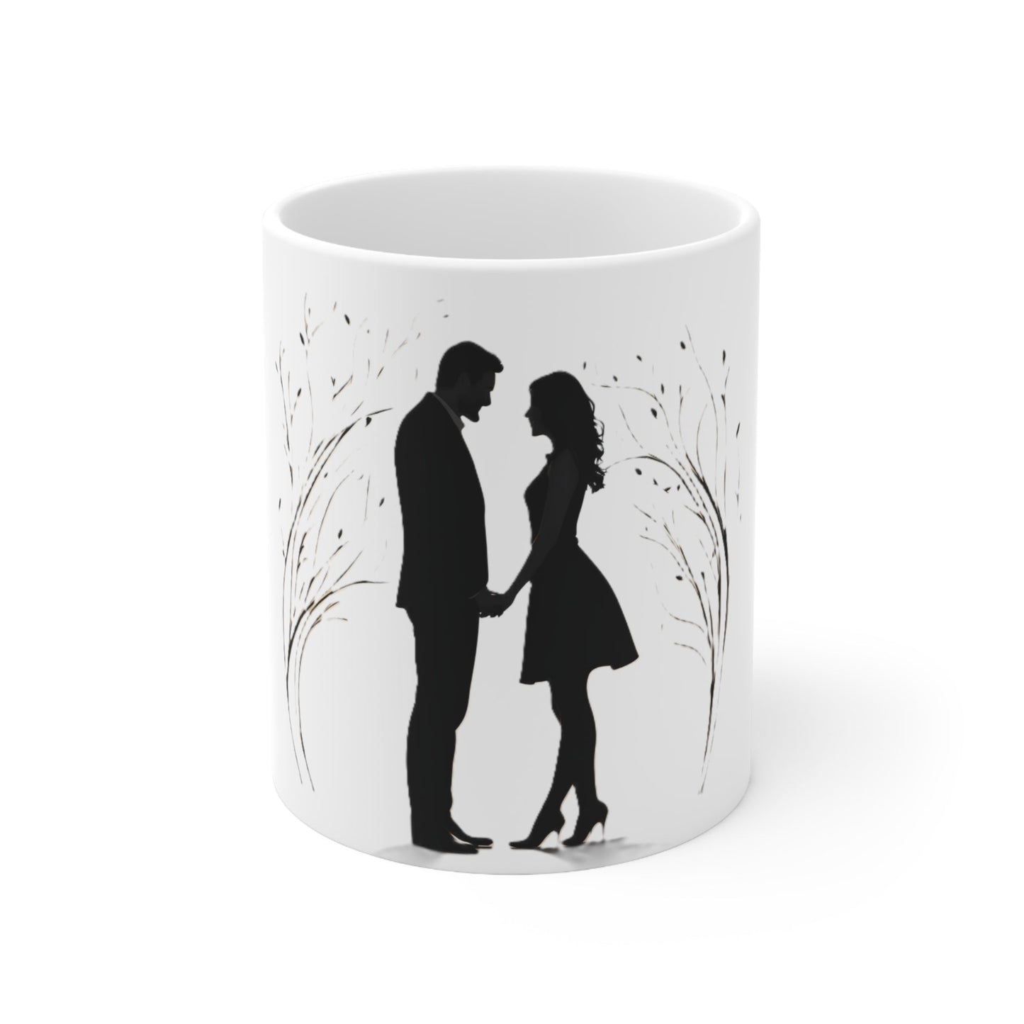 Silhouette of Couple Ceramic Mug - Colorwink