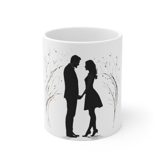 Silhouette of Couple Ceramic Mug - Colorwink