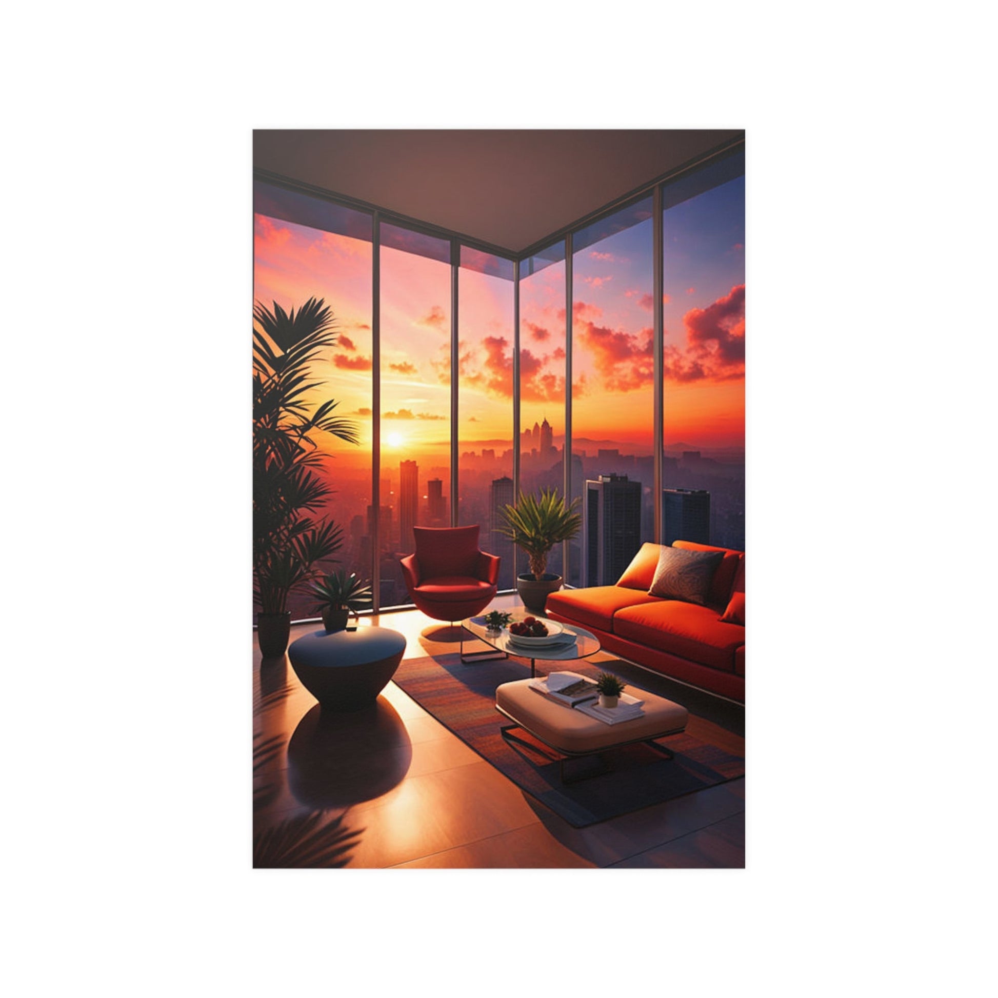 Skyscraper Apartment View Poster - Colorwink