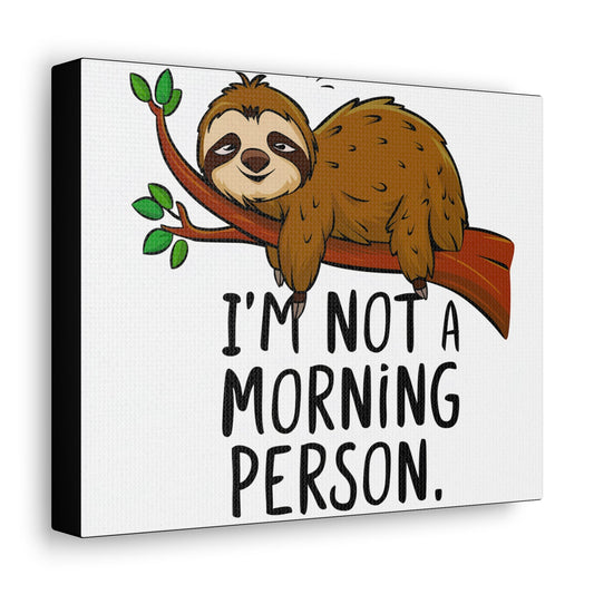 Sloth Mood Canvas - Colorwink