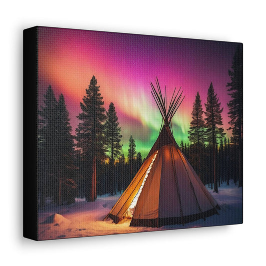 Snow Lights Art Canvas - Colorwink