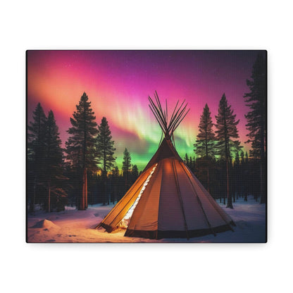 Snow Lights Art Canvas - Colorwink