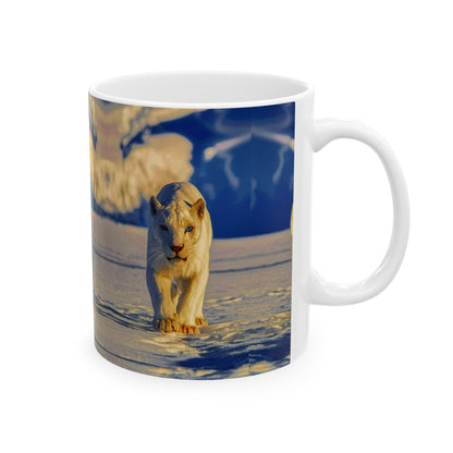 Snow Puma Coffee Mug - Colorwink