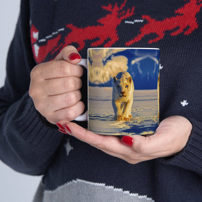 Snow Puma Coffee Mug - Colorwink