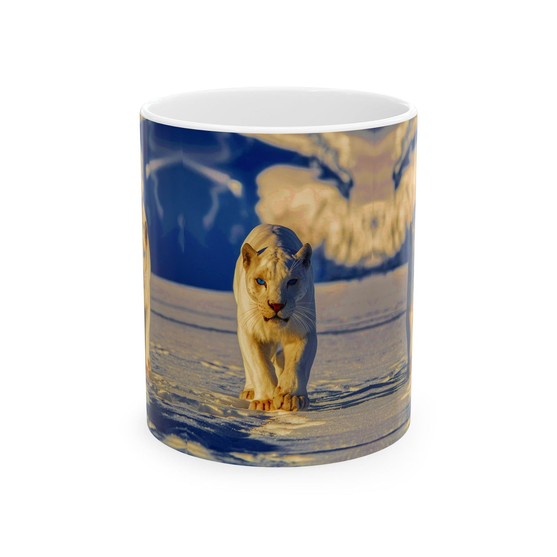 Snow Puma Coffee Mug - Colorwink