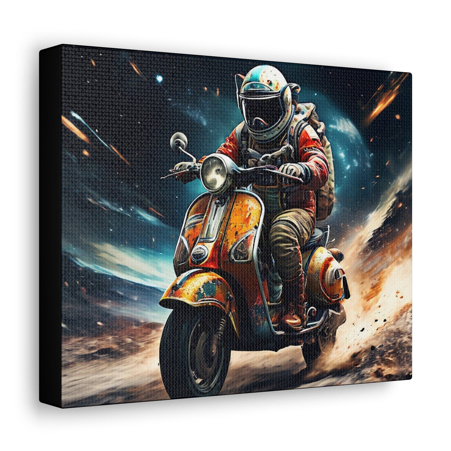 Space Biker Art Canvas - Colorwink