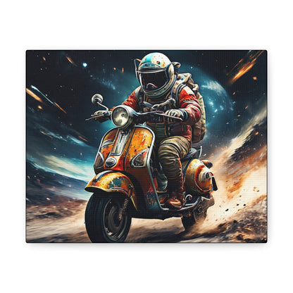 Space Biker Art Canvas - Colorwink