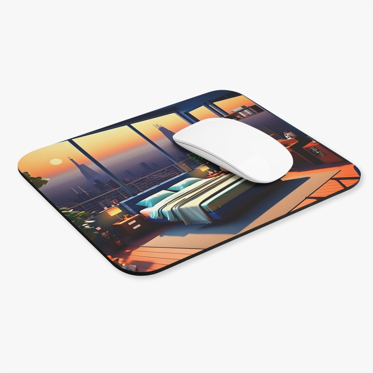 Sunset Apartment View Mouse Pad - Colorwink