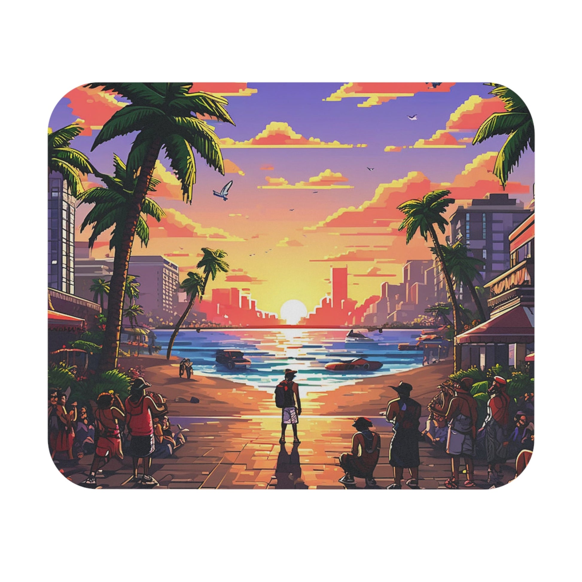 Sunset Beachside Mouse Pad - Colorwink