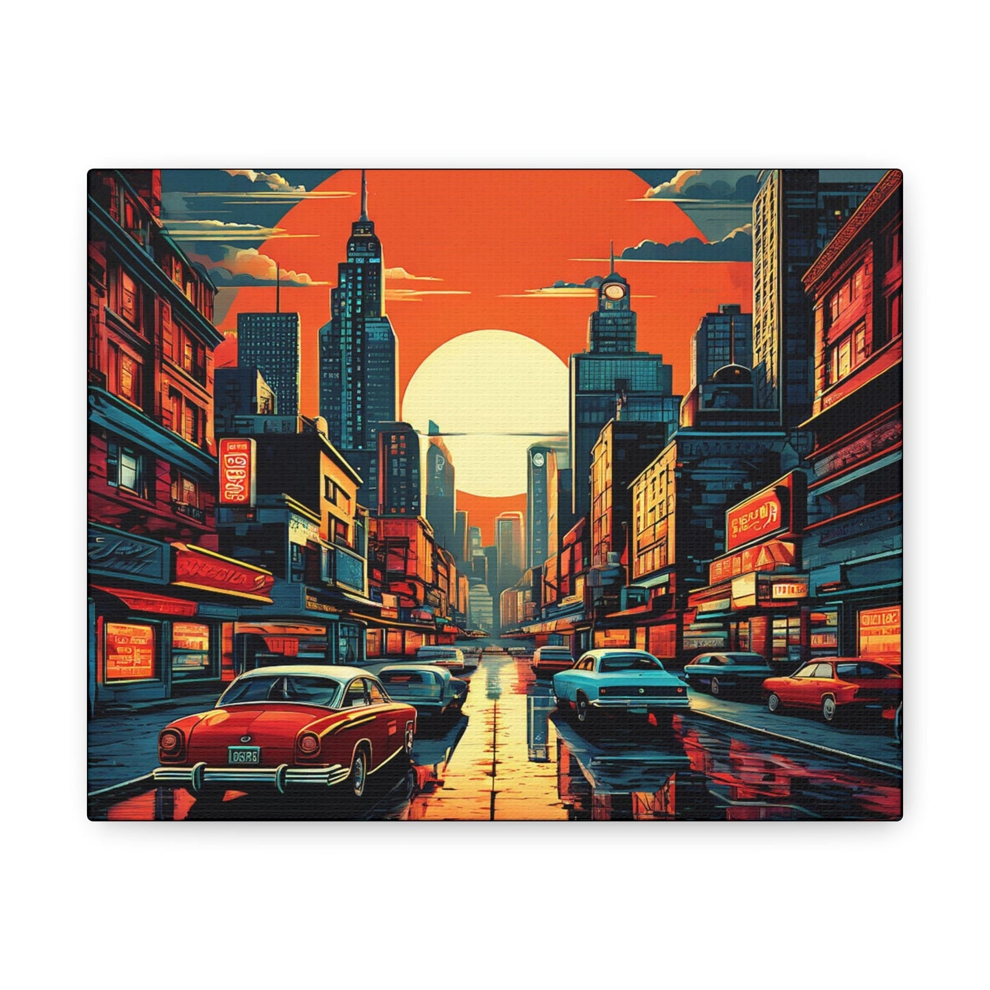 Sunset Boulevard Landscape Art Canvas - Colorwink