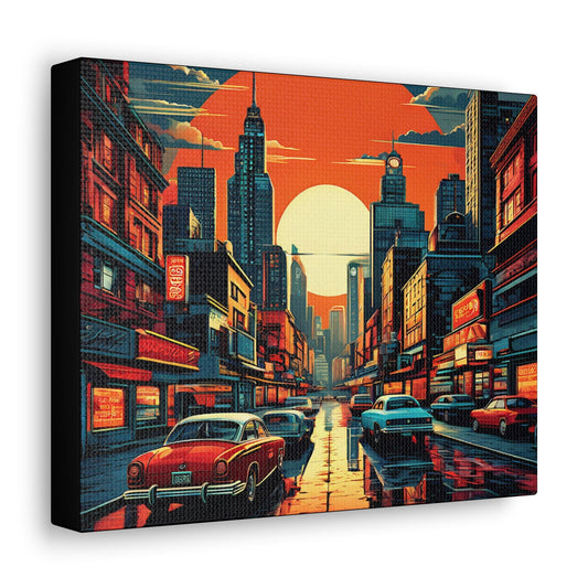 Sunset Boulevard Landscape Art Canvas - Colorwink