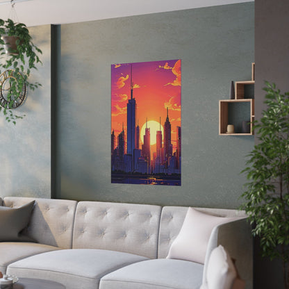 Sunset Cityscape Poster - Colorwink