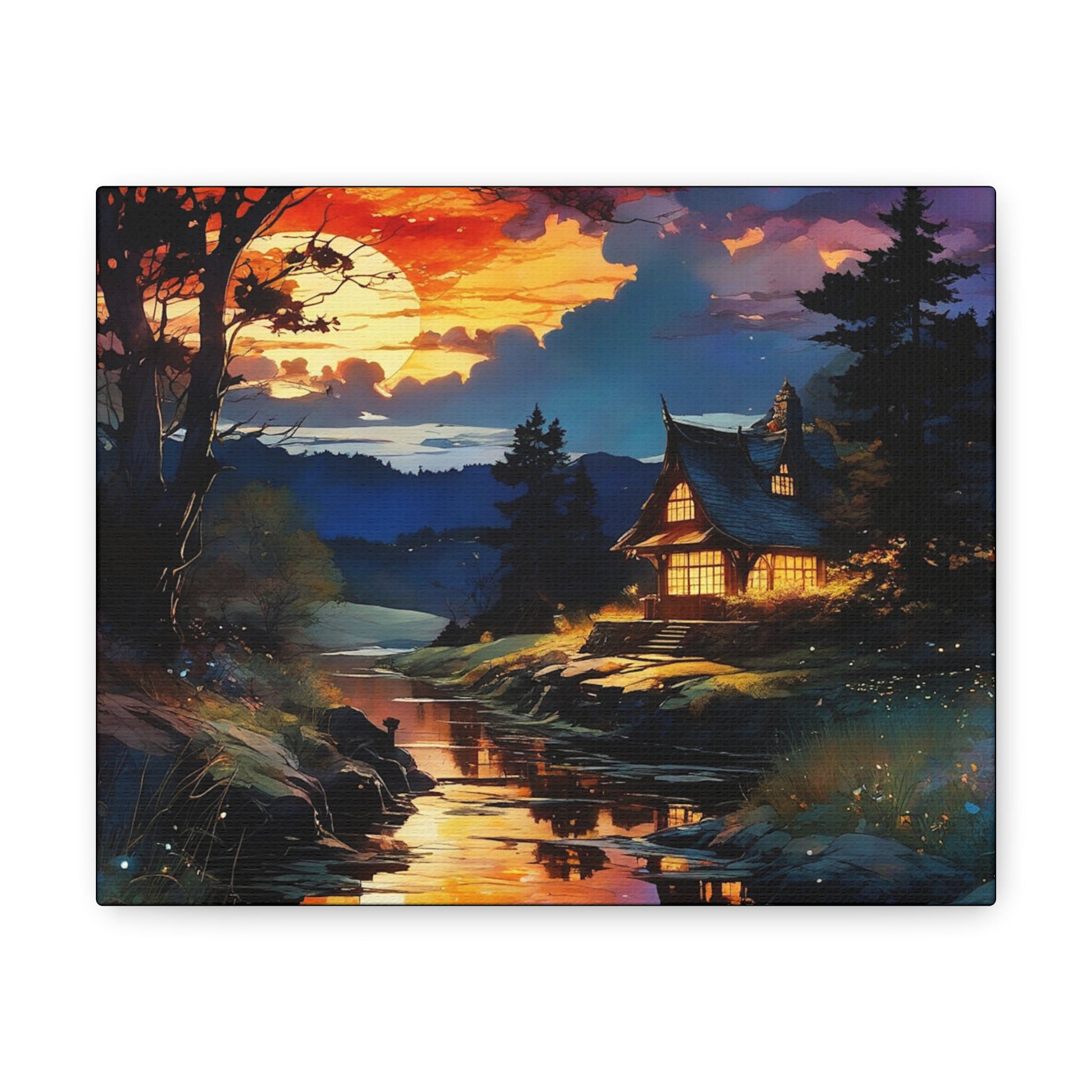 Sweet Home Oil Paint Art Canvas - Colorwink