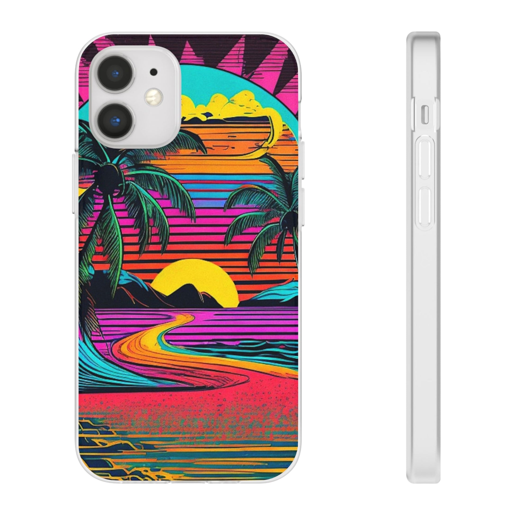 Synthwave Shoreline Flexi Case - Colorwink