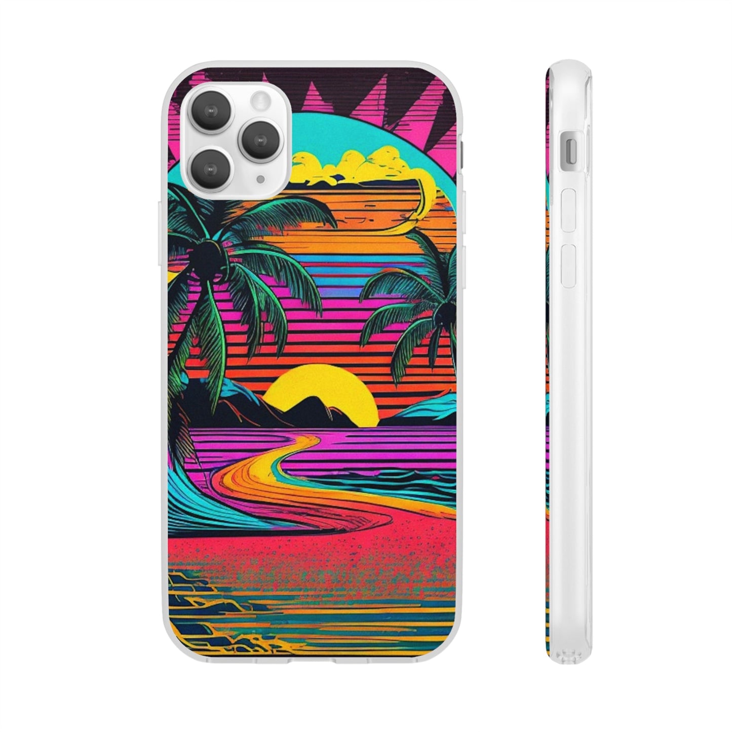 Synthwave Shoreline Flexi Case - Colorwink