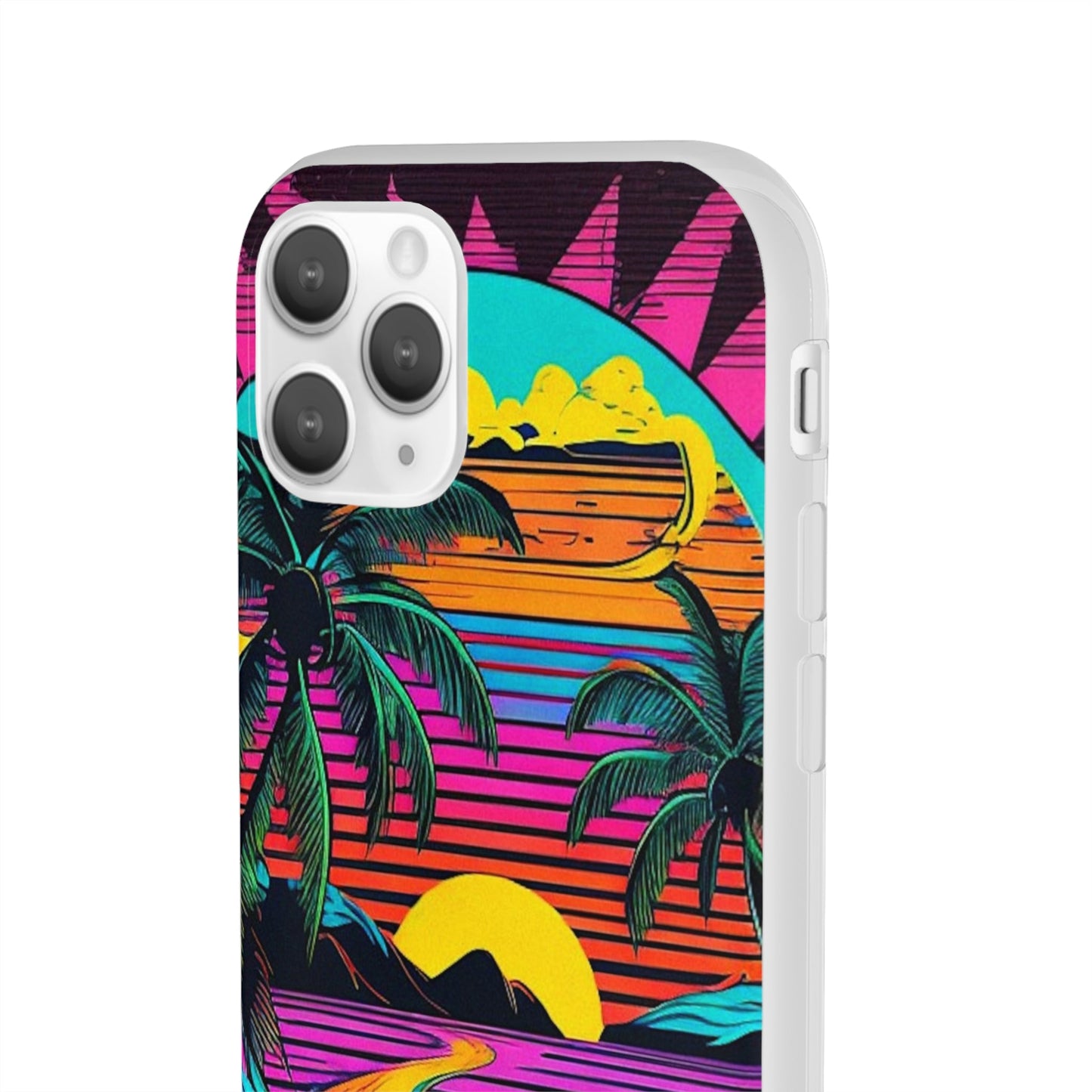 Synthwave Shoreline Flexi Case - Colorwink