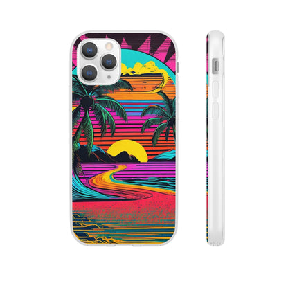 Synthwave Shoreline Flexi Case - Colorwink