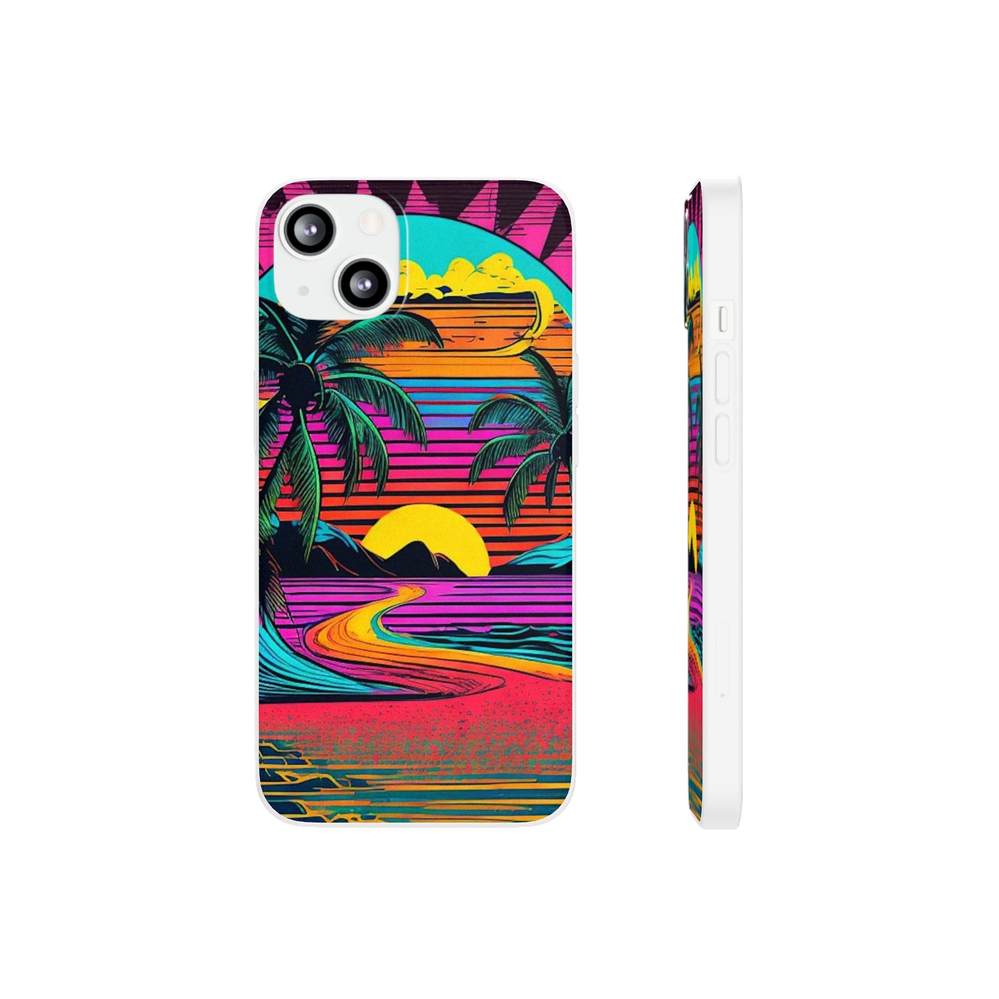 Synthwave Shoreline Flexi Case - Colorwink