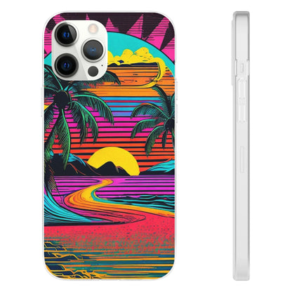 Synthwave Shoreline Flexi Case - Colorwink