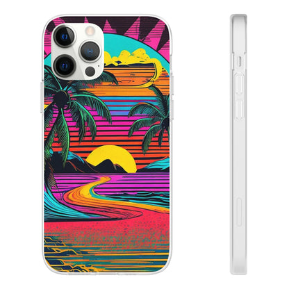 Synthwave Shoreline Flexi Case - Colorwink