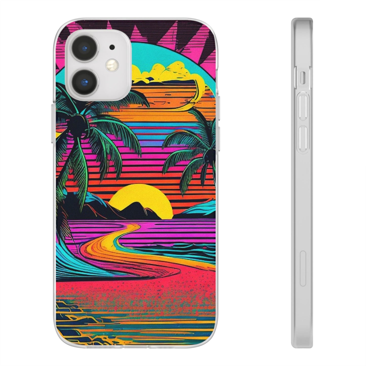 Synthwave Shoreline Flexi Case - Colorwink