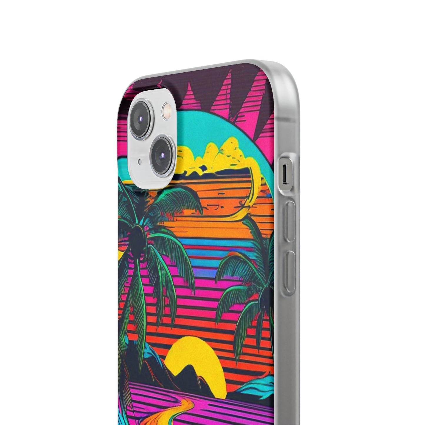 Synthwave Shoreline Flexi Case - Colorwink