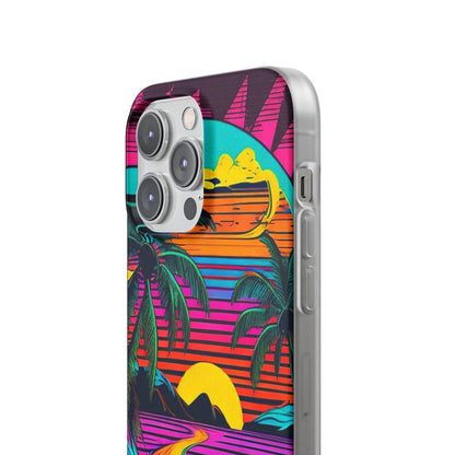 Synthwave Shoreline Flexi Case - Colorwink