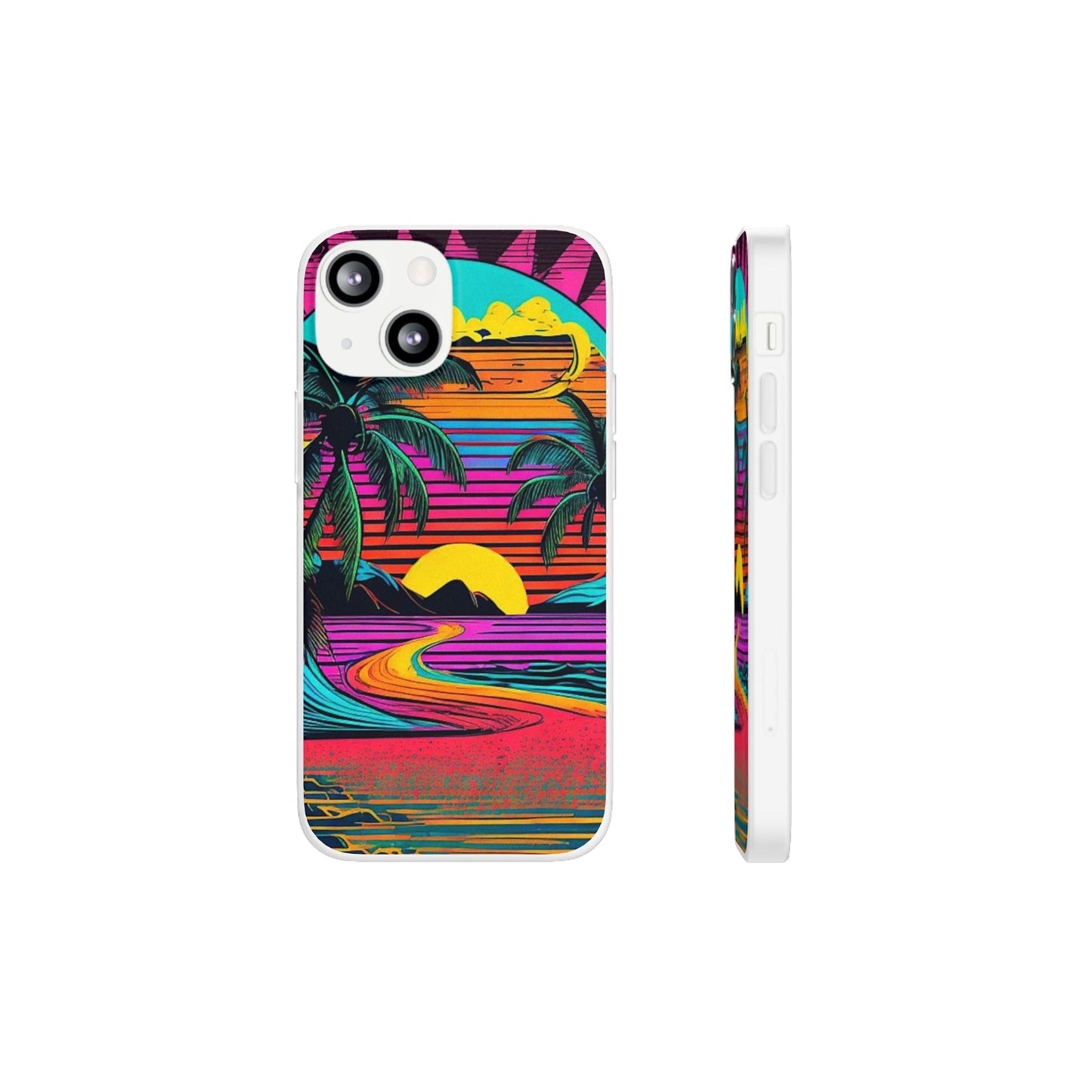 Synthwave Shoreline Flexi Case - Colorwink