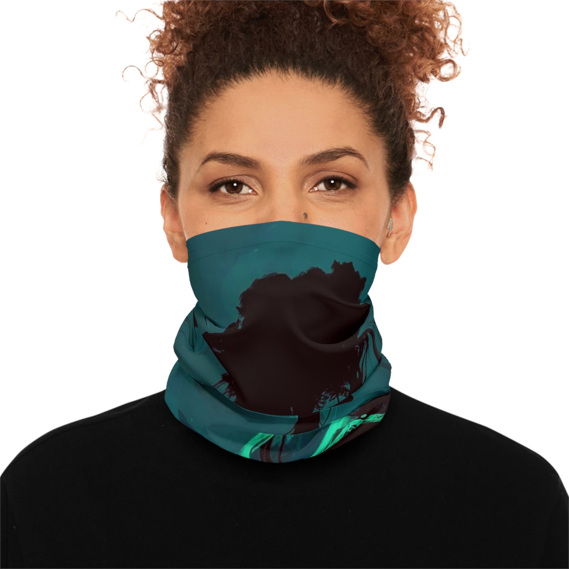 Teal Art Neck Gaiter - Colorwink