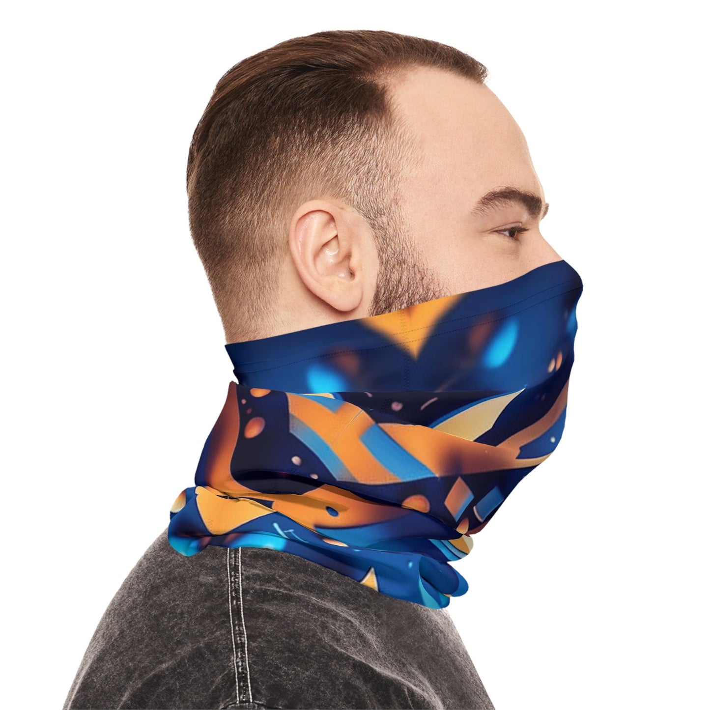 Tesseract Cube Neck Gaiter - Colorwink