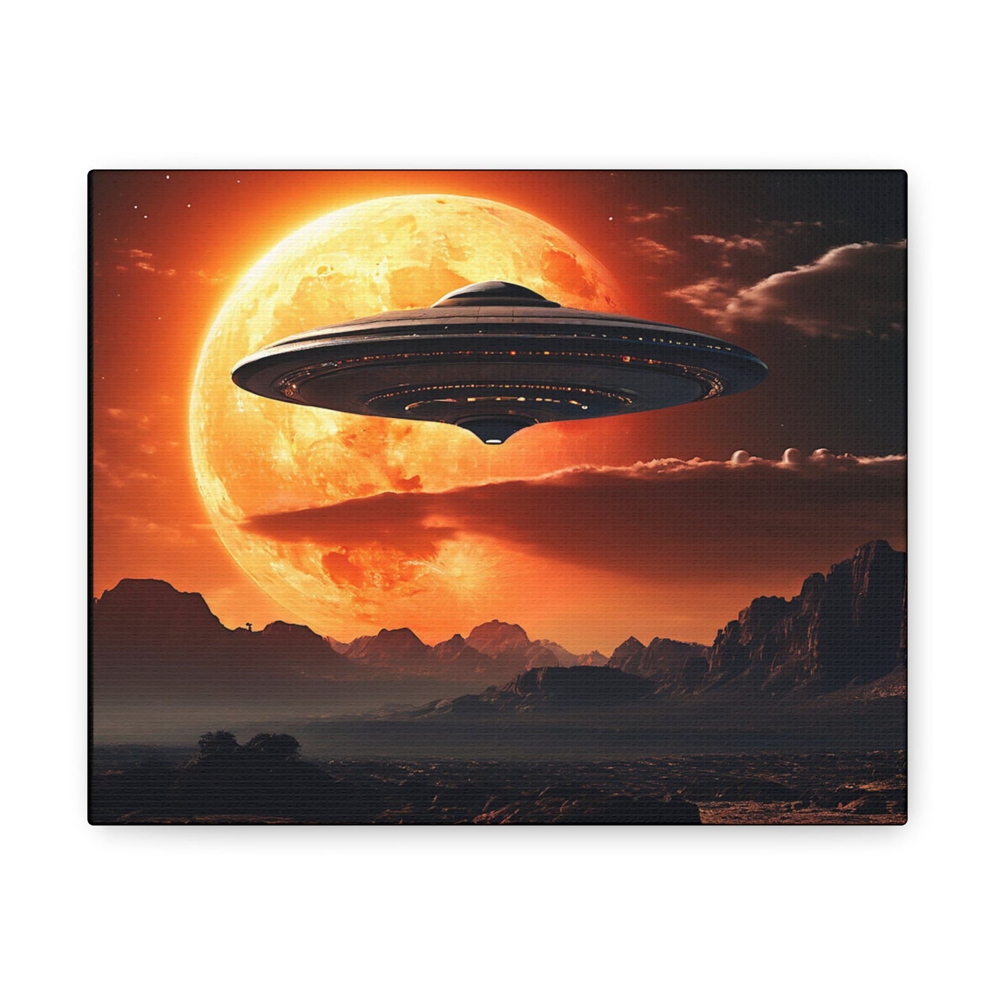 UFO Alien Art Canvas - Colorwink