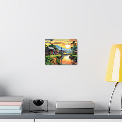 Village Landscape Art Canvas - Colorwink