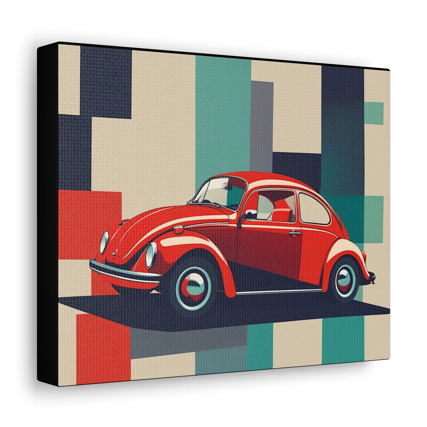 Vintage Beetle Art Canvas - Colorwink