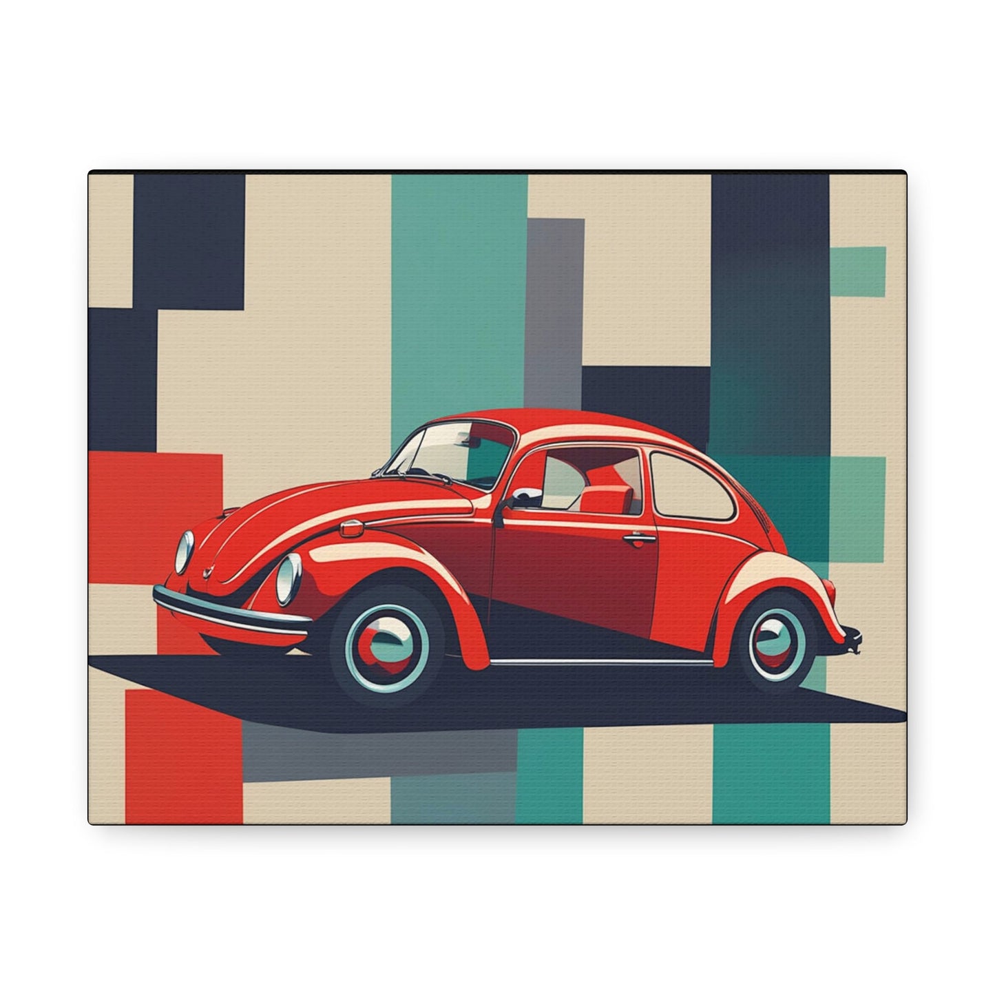 Vintage Beetle Art Canvas - Colorwink