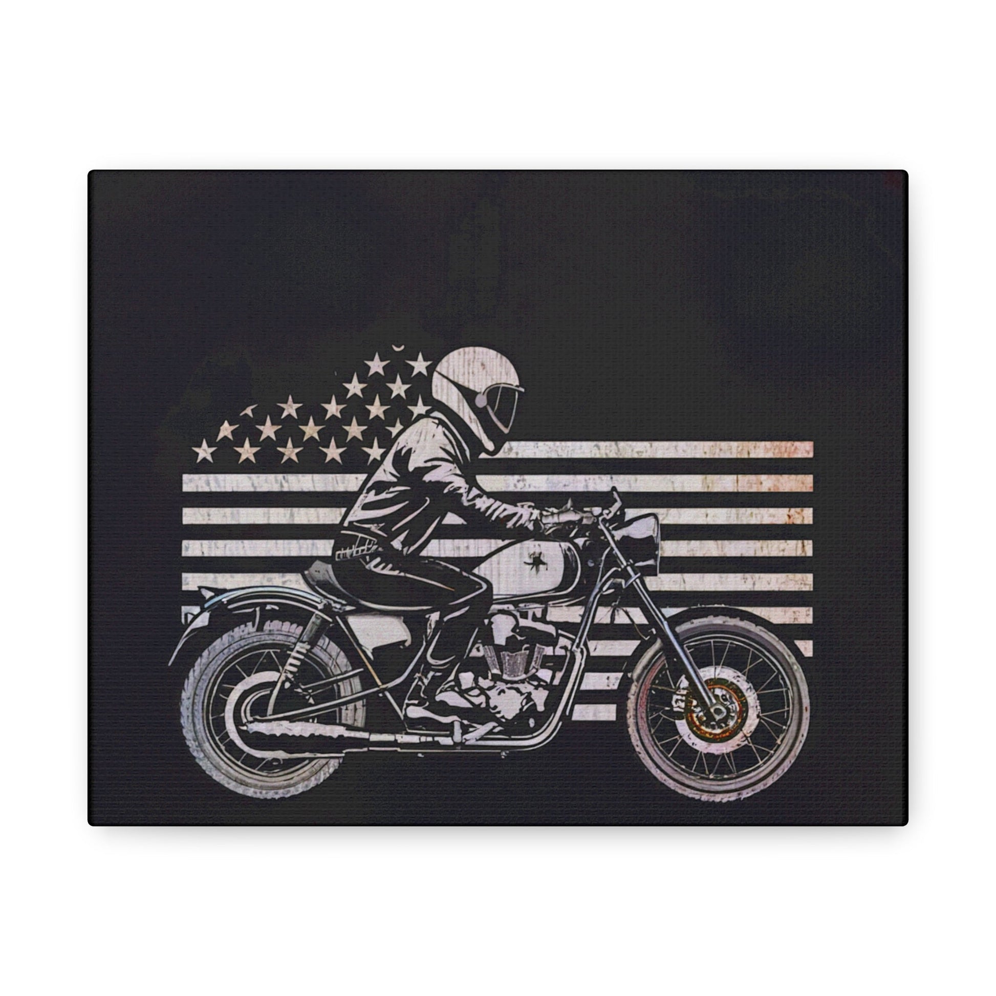 Vintage Biker Art Canvas - Colorwink