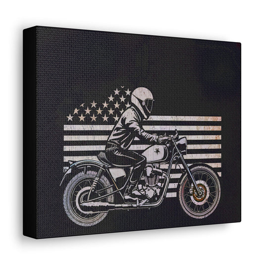 Vintage Biker Art Canvas - Colorwink