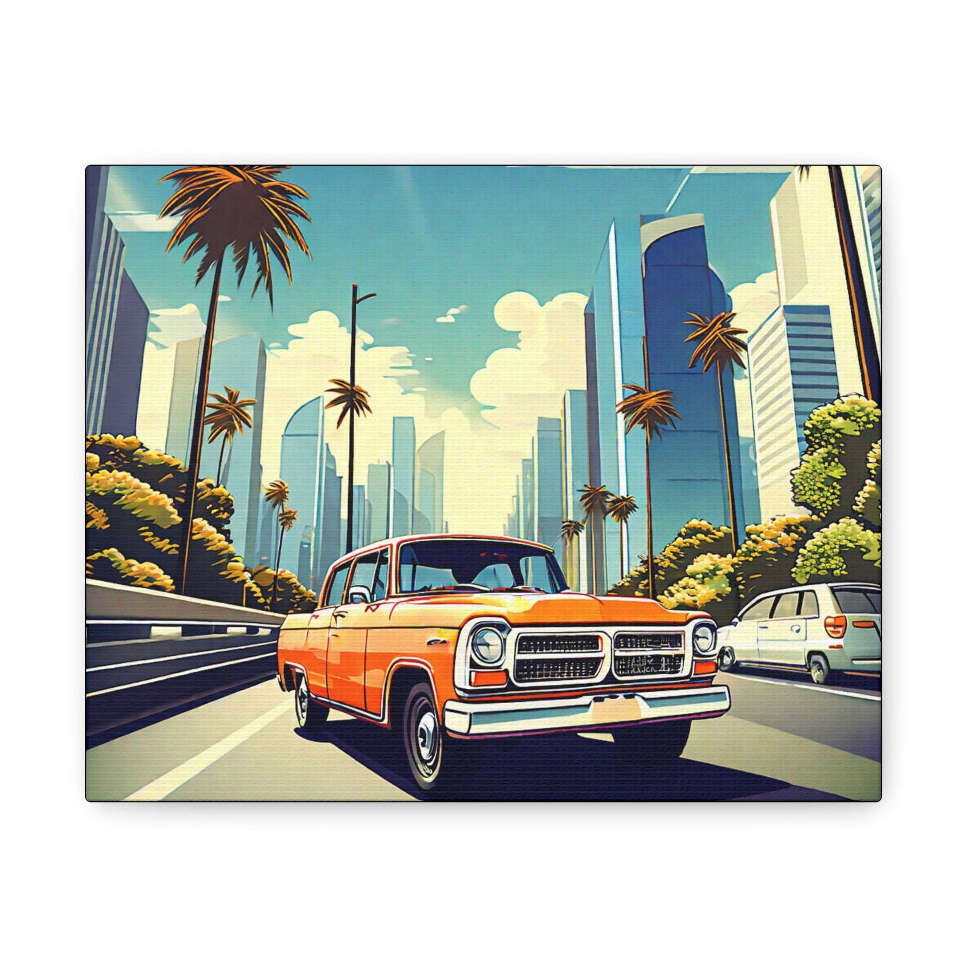 Vintage City Street Art Canvas - Colorwink