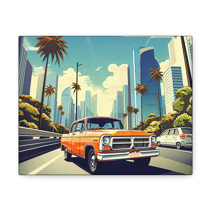 Vintage City Street Art Canvas - Colorwink