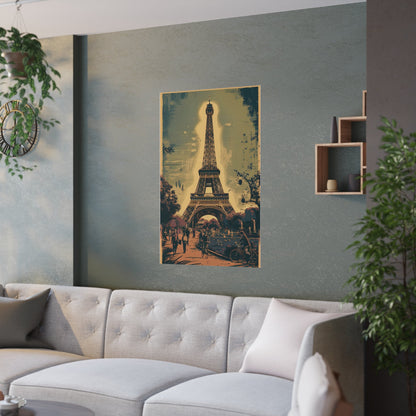 Vintage Eiffel Tower Art Poster - Colorwink