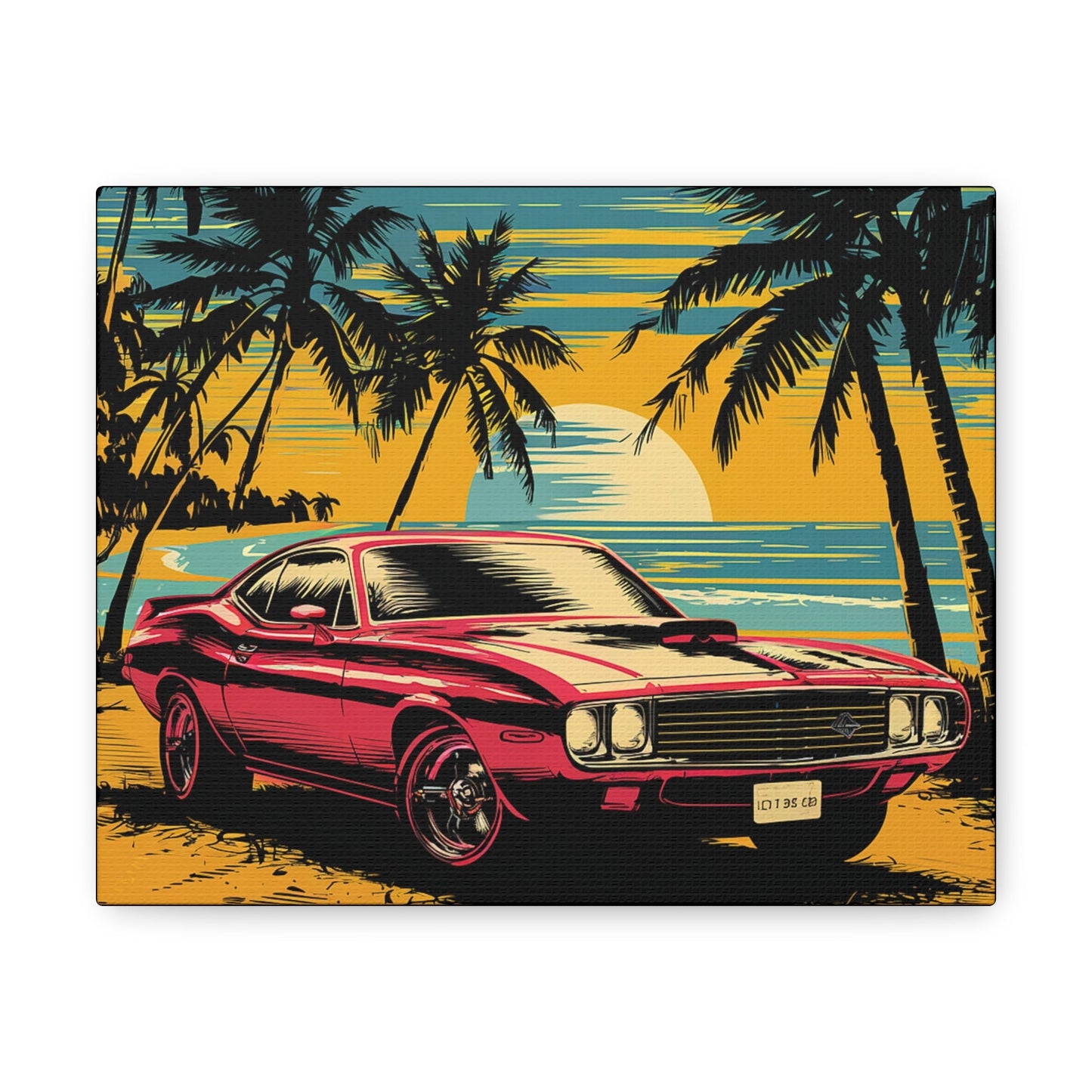 Vintage Muscle Car Canvas - Colorwink